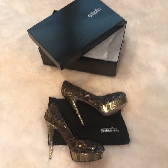 SOLD!! Sebastian Milano 5” stilettos heels leopard print 9.5 MSRP $545 new with… - Picture 13 of 17